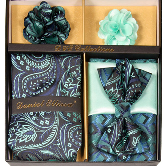 Daniel Ellissa Other - 6 Piece Blue & Mint Green Necktie & Bow Tie Set